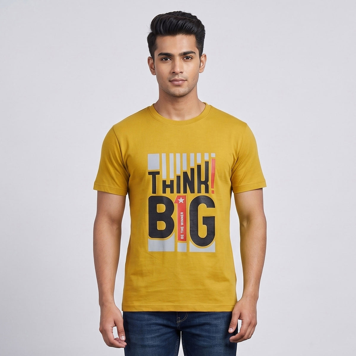 Men's  Solid Color Round Neck T-Shirt