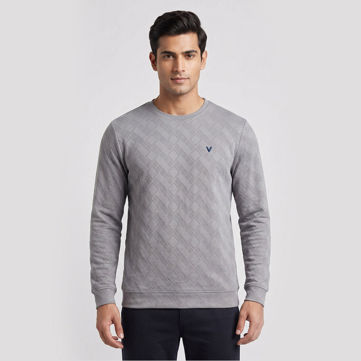 Men's  Solid Color Round Neck Full Sleeves T-Shirt