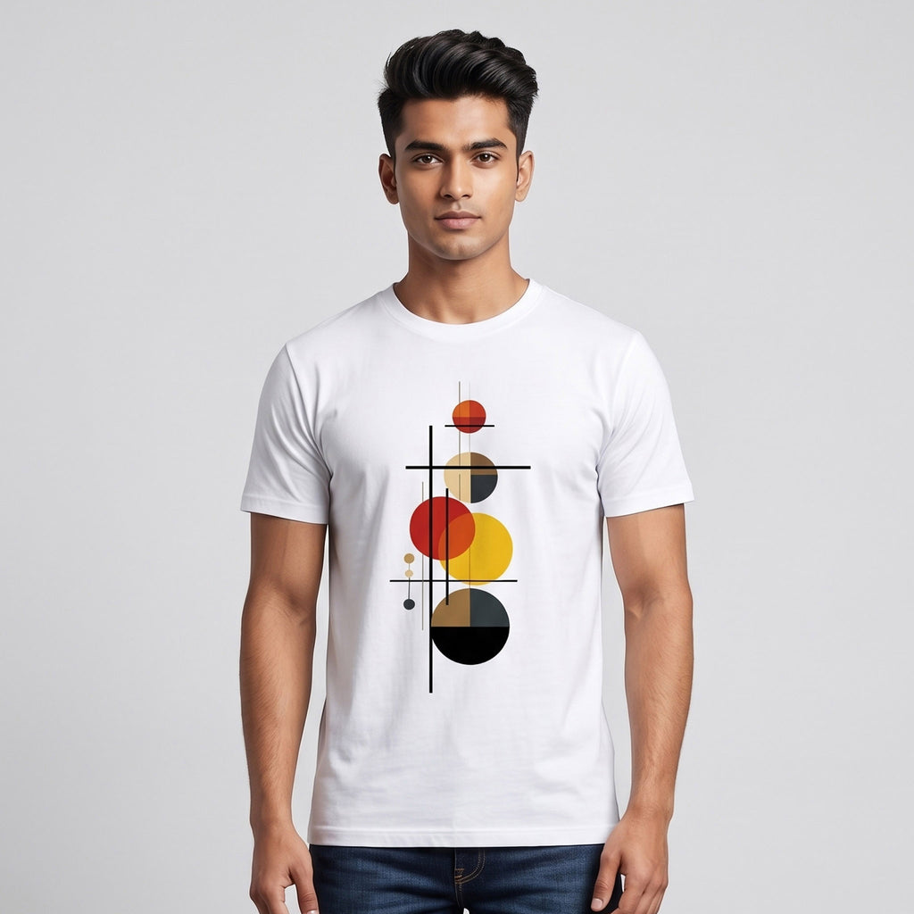 Men's  Solid Color Round Neck T-Shirt
