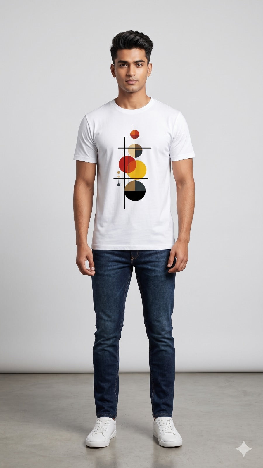 Men's  Solid Color Round Neck T-Shirt